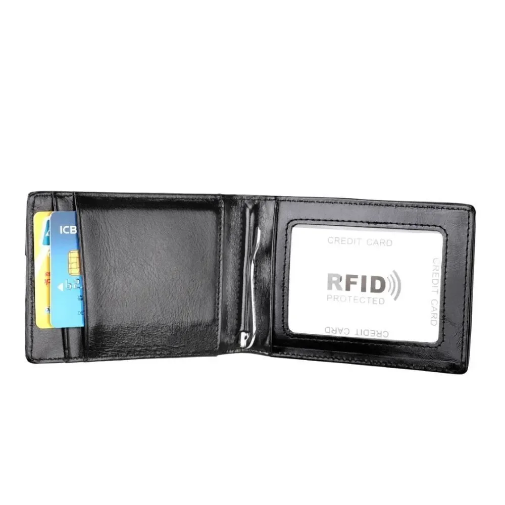 Mens Slim Wallet with Money Clip RFID Blocking Bifold Credit Card Holder Case US